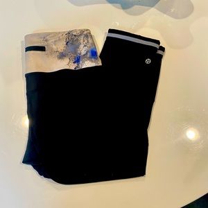 Lululemon black leggings with cosmic waistband